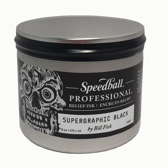 Speedball&#xAE; Professional&#x2122; Supergraphic Black Relief Ink, 16oz.
